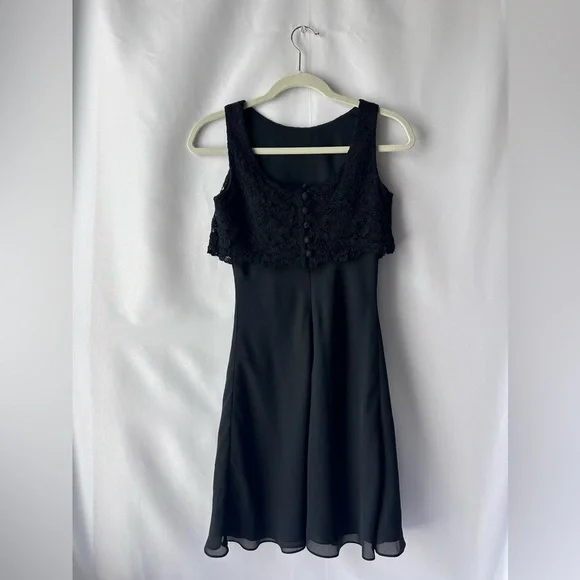 Ann Taylor Layered Black Sleeveless Dress - Picture 1 of 4